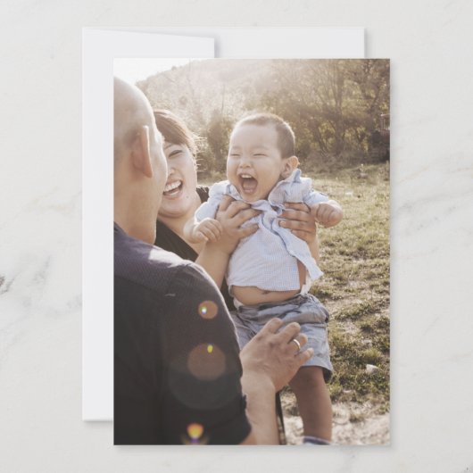 デリケートマイ初めてのクリスマスベビー誕生写真 シーズンカード (裏面)