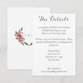 デリケートマグノリアピンク&赤面詳細カード エンクロージャーカード (正面/裏面)