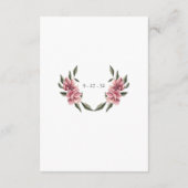 デリケートマグノリアピンク&赤面詳細カード エンクロージャーカード (裏面)