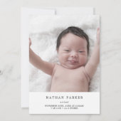 デリケートメリーなクリスマス誕生のお知らせ シーズンカード (裏面)