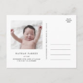 デリケートメリークリスマス新生児誕生 シーズンポストカード (裏面)