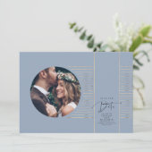 デリケートモダンな写真の日付を保存 セーブザデート (スタンド正面)