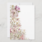 デリケートモダンピンクローズ&リリーブライダルブランチ 招待状 (裏面)