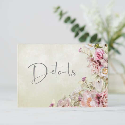 デリケートモダンピンク赤面バラリリーグリーン詳細 エンクロージャーカード (スタンド正面)