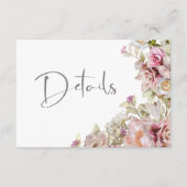 デリケートモダンピンク赤面バラリリーグリーン詳細 エンクロージャーカード (正面)