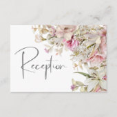 デリケートモダンピンク赤面バラ&リリー披露宴 エンクロージャーカード (正面)