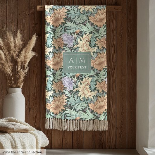 デリケートモリススタイルアールヌーボーフローラ毛布 フリースブランケット