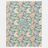 デリケートモリススタイルアールヌーボーフローラ毛布 フリースブランケット (正面)