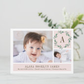 デリケートリース水彩ベビー誕生発表 シーズンカード (スタンド正面)