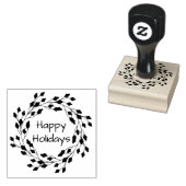 デリケートリーフリースホリデイ ラバースタンプ (押印)