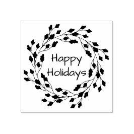 デリケートリーフリースホリデイ ラバースタンプ