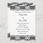 デリケートレースのようとリハーサルディナー（白） 招待状 (正面/裏面)