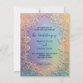 デリケートレース結婚式招待状 (正面)