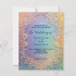 デリケートレース結婚式招待状