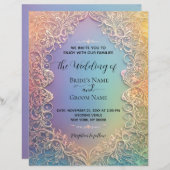 デリケートレース結婚式招待状 (正面/裏面)