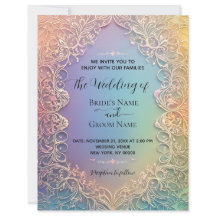 デリケートレース結婚式招待状
