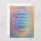 デリケートレース結婚式招待状 インビテーションポストカード (正面/裏面)