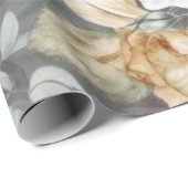 デリケートヴィンテージクリーミーホワイトローズ ラッピングペーパー (ロールコーナー)