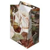デリケートヴィンテージピーチアンドピンクローズ ミディアムペーパーバッグ (正面アングル)