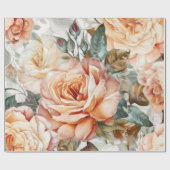 デリケートヴィンテージ桃 ラッピングペーパー (フラット)