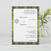 デリケート冬の雪片結婚式招待状 招待状 (スタンド正面)