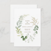 デリケート庭園の結婚式日付の保存 セーブザデート (正面/裏面)