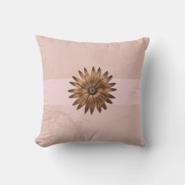 デリケート抽象芸術フラワーオンピ淡い色のンク装飾用クッション クッション