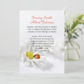 デリケート春デイジーラディバグ結婚式招待状 招待状 (スタンド正面)