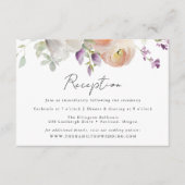 デリケート春フローラウェディングレセプション エンクロージャーカード (正面)