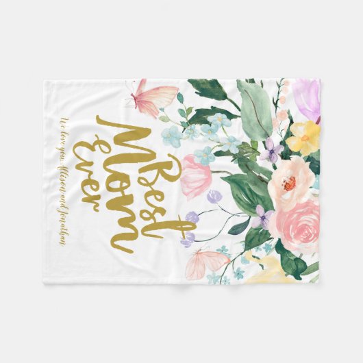 デリケート最高のなフローラママママママママママザーズ フリースブランケット (正面(横))