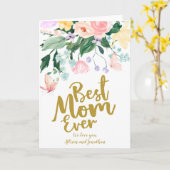 デリケート最高のフローラマムエバーホリデーカード カード (黄色い花)