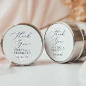 デリケート梅パープルサンキュー結婚式の引き出物 ラウンドシール