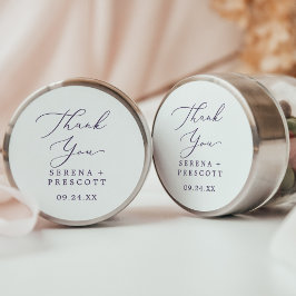 デリケート梅パープルサンキュー結婚式の引き出物 ラウンドシール
