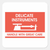 デリケート楽器標識 スクエアシール (正面)