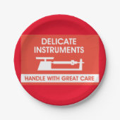 デリケート楽器標識 ペーパープレート (正面)