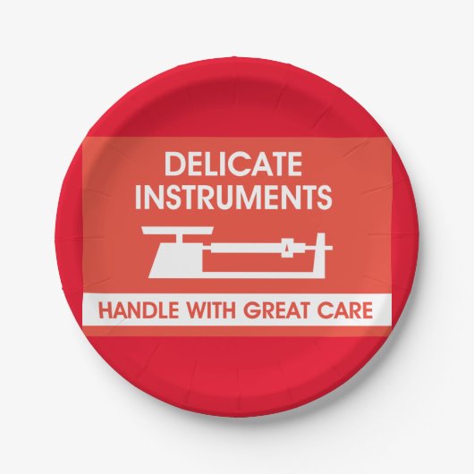 デリケート楽器標識 ペーパープレート (正面)