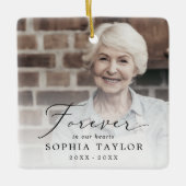 デリケート永遠に私たちのハートおばあちゃんの記念碑 セラミックオーナメント (正面)