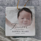 デリケート永遠に私たちのハートベビー写真記念 セラミックオーナメント