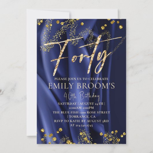 デリケート海軍40th4誕生日 招待状 (正面)