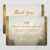 デリケート白ゴールデンバラサンキューシンパカード サンキューカード (正面/裏面)