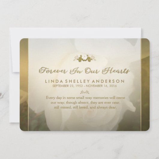 デリケート白ゴールデンバラサンキューシンパカード サンキューカード (正面)