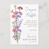 デリケート素朴なアクリルフローラおむつラッフル エンクロージャーカード (正面)