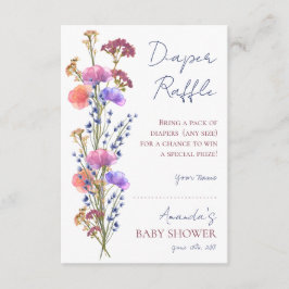 デリケート素朴なアクリルフローラおむつラッフル エンクロージャーカード
