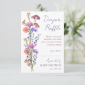 デリケート素朴なアクリルフローラおむつラッフル エンクロージャーカード (スタンド正面)