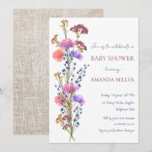 デリケート素朴なアクリルフローラブーケ赤ちゃんシャワー