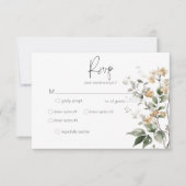 デリケート素朴タン秋ワイルドフラワーディナー 出欠カード (正面)