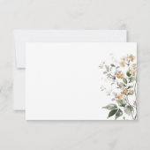 デリケート素朴タン秋ワイルドフラワーディナー 出欠カード (裏面)