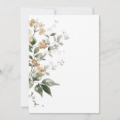 デリケート素朴タン秋ワイルドフラワーブライダルシャワー 招待状 (裏面)