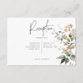 デリケート素朴タン秋ワイルドフラワー披露宴 エンクロージャーカード (正面)