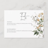 デリケート素朴タン秋ワイルドフラワー詳細 エンクロージャーカード (正面)